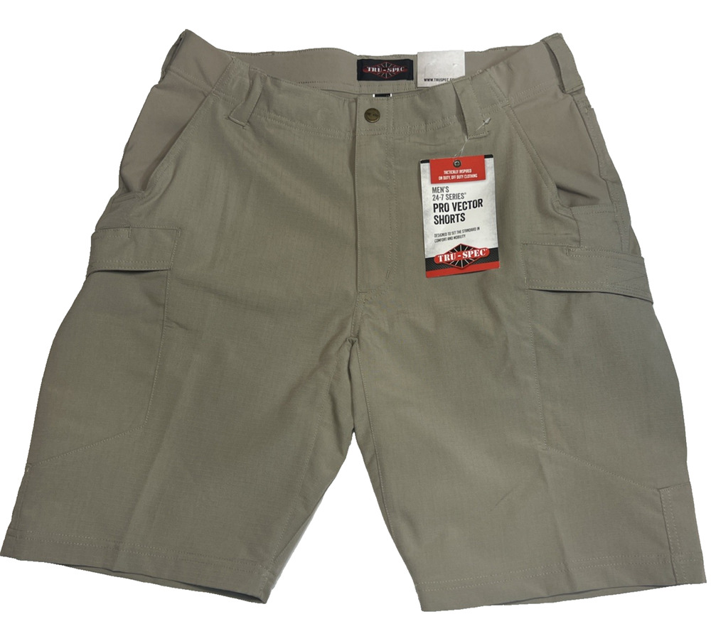 TRU SPEC Shorts Mens Size 34, Beige 24-7 Series ST Cargo Khaki NEW